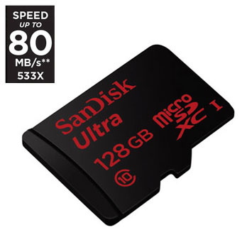 SanDisk 128GB micro SD ULTRA UHS-I 80MB/s