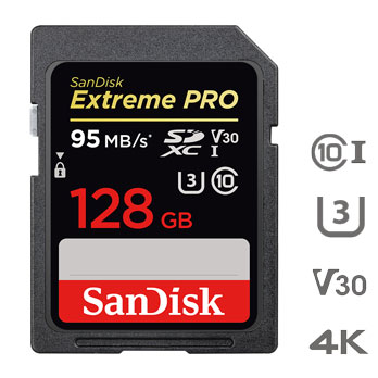 SanDisk 128GB SDXC Extreme Pro UHS-I U3 95MB/s